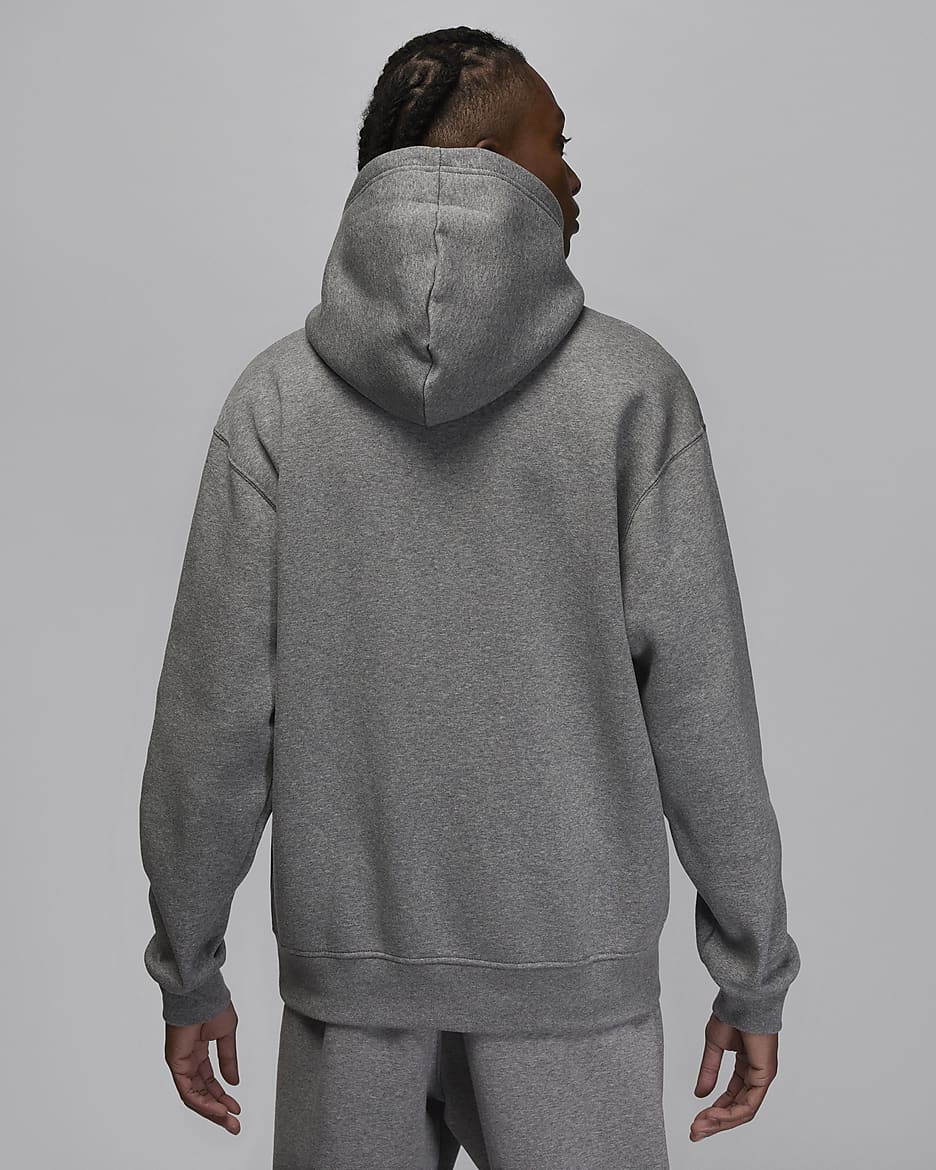 Nike Jordan Milan Men s Pullover Hoodie Grey Cotton Polyester